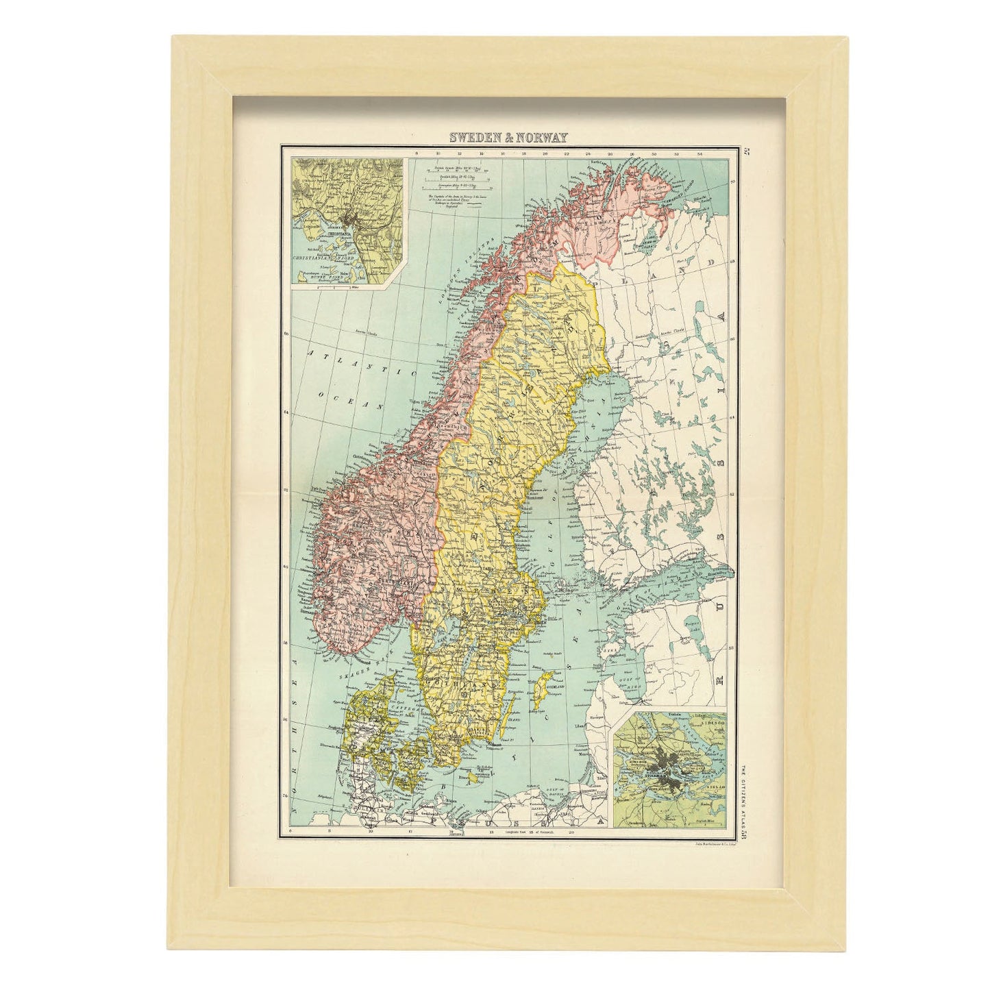 Sweden Norway-Artwork-Nacnic-A4-Marco Madera clara-Nacnic Estudio SL