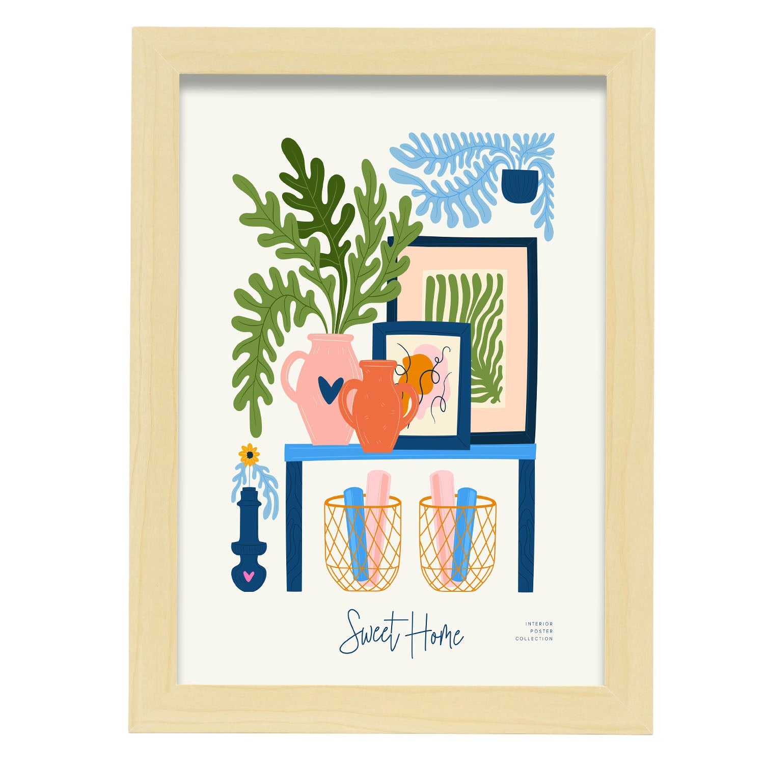 Sweet Home-Artwork-Nacnic-A4-Marco Madera clara-Nacnic Estudio SL