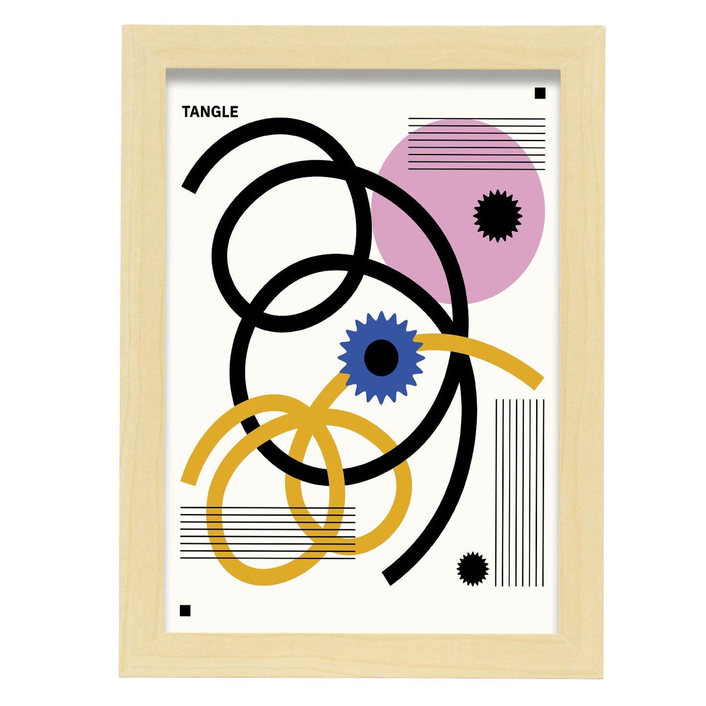 Tangle-Artwork-Nacnic-A4-Marco Madera clara-Nacnic Estudio SL