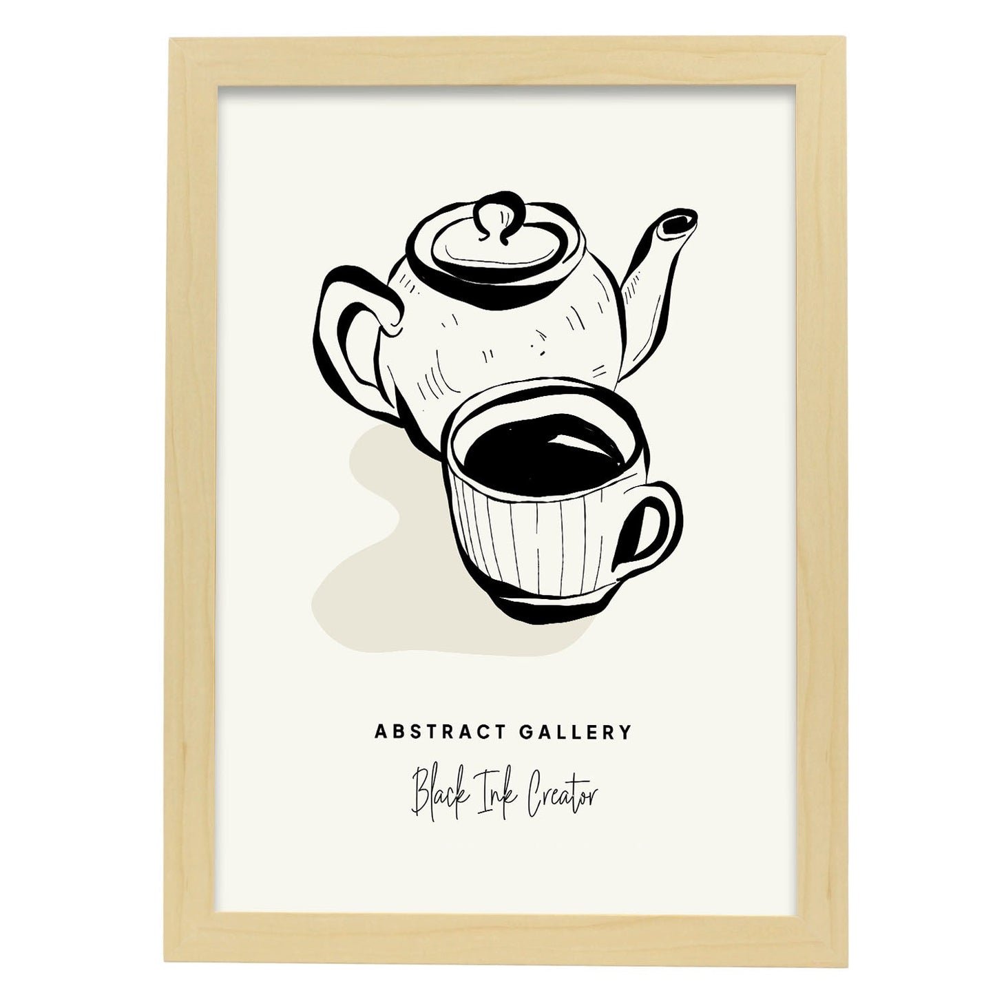 Tea time-Artwork-Nacnic-A3-Marco Madera clara-Nacnic Estudio SL
