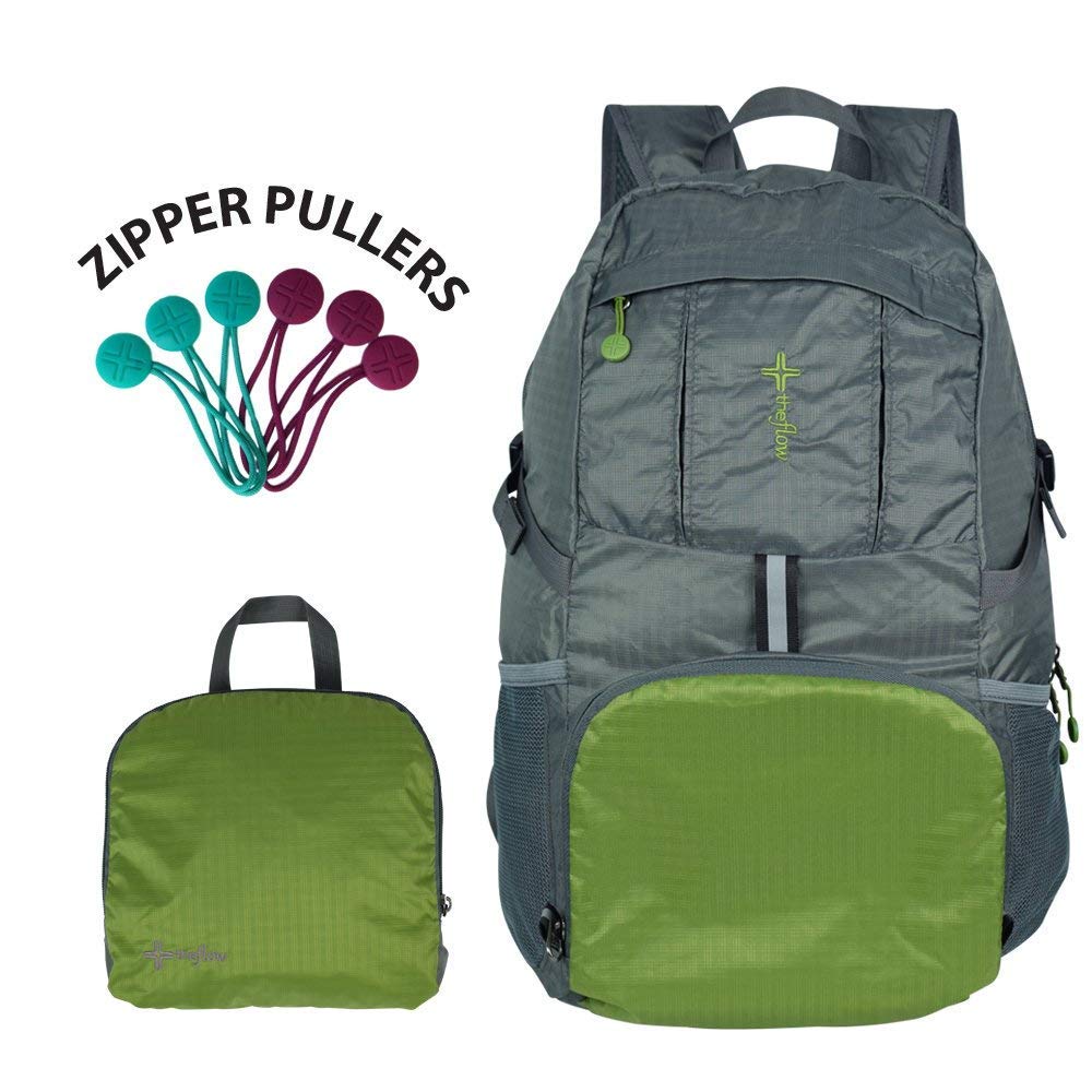 The Flow Mochila Plegable Ligera | Unisex | Verde-Gris | Ergonomia y diseño-Nacnic-Nacnic Estudio SL