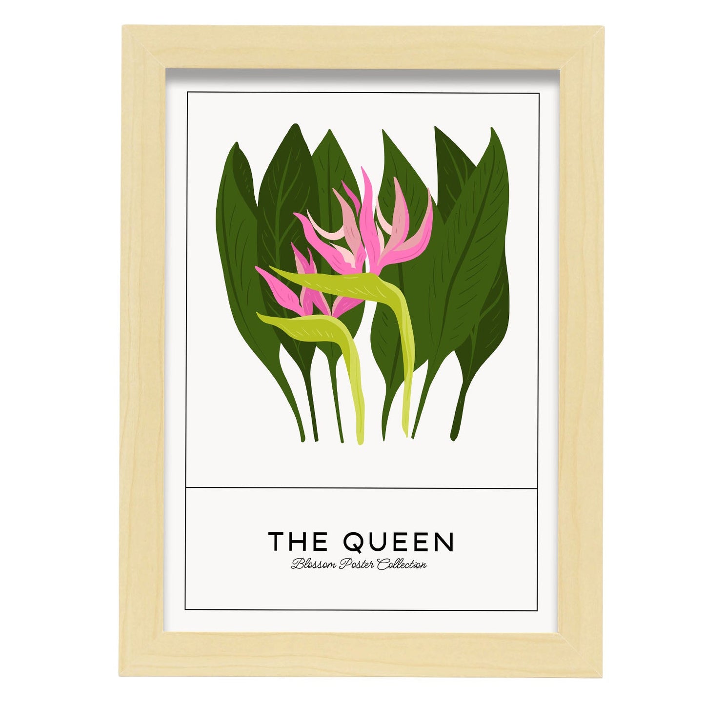 The Queen-Artwork-Nacnic-A4-Marco Madera clara-Nacnic Estudio SL
