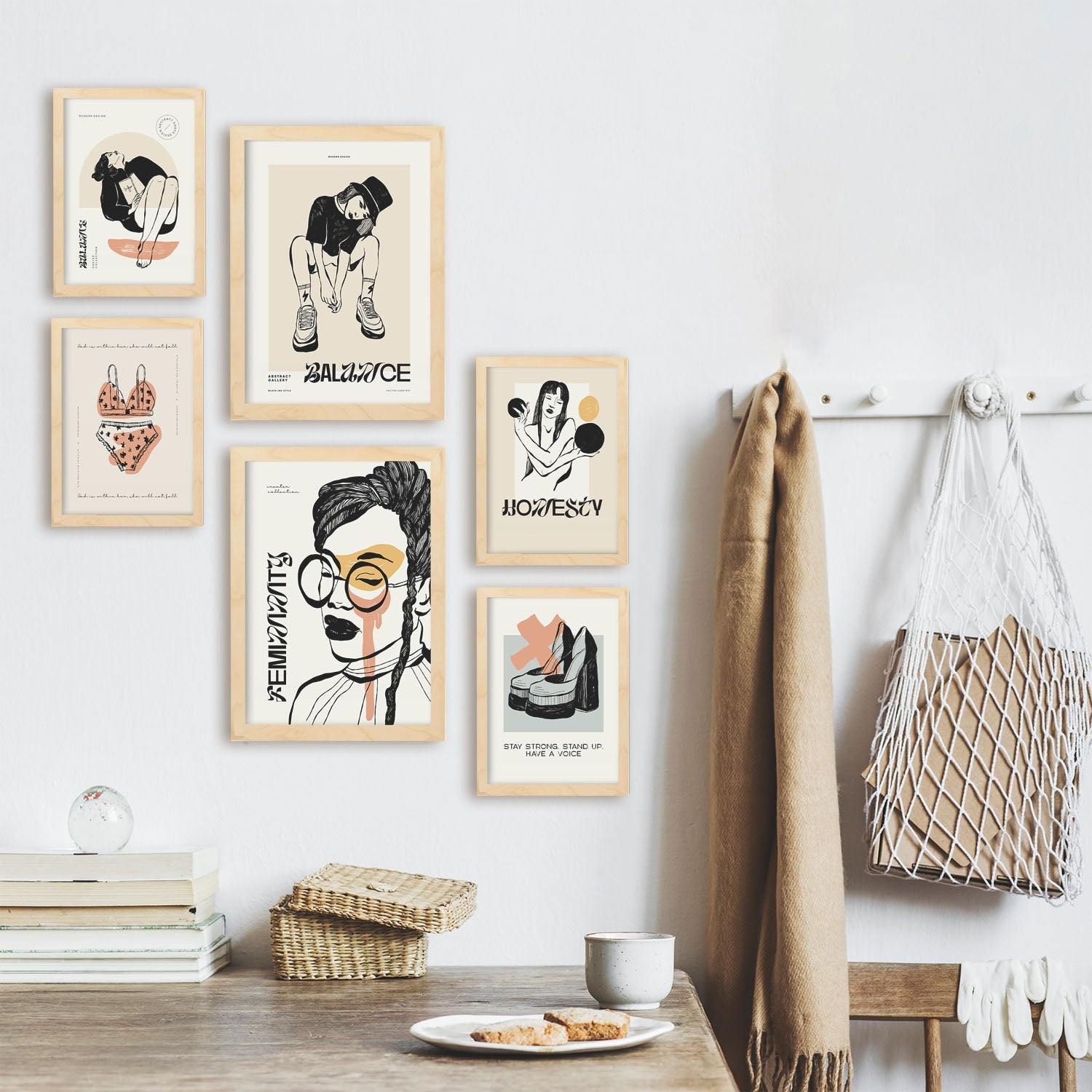 Thick Black Ink Posters. Balance.-Artwork-Nacnic-Nacnic Estudio SL