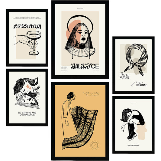 Thick Black Ink Posters. Courageous.-Artwork-Nacnic-Nacnic Estudio SL