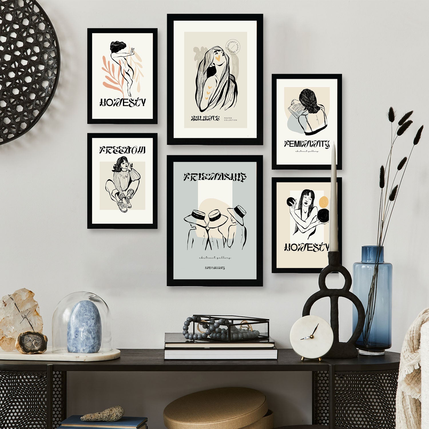 Thick Black Ink Posters. Friendship.-Artwork-Nacnic-Nacnic Estudio SL