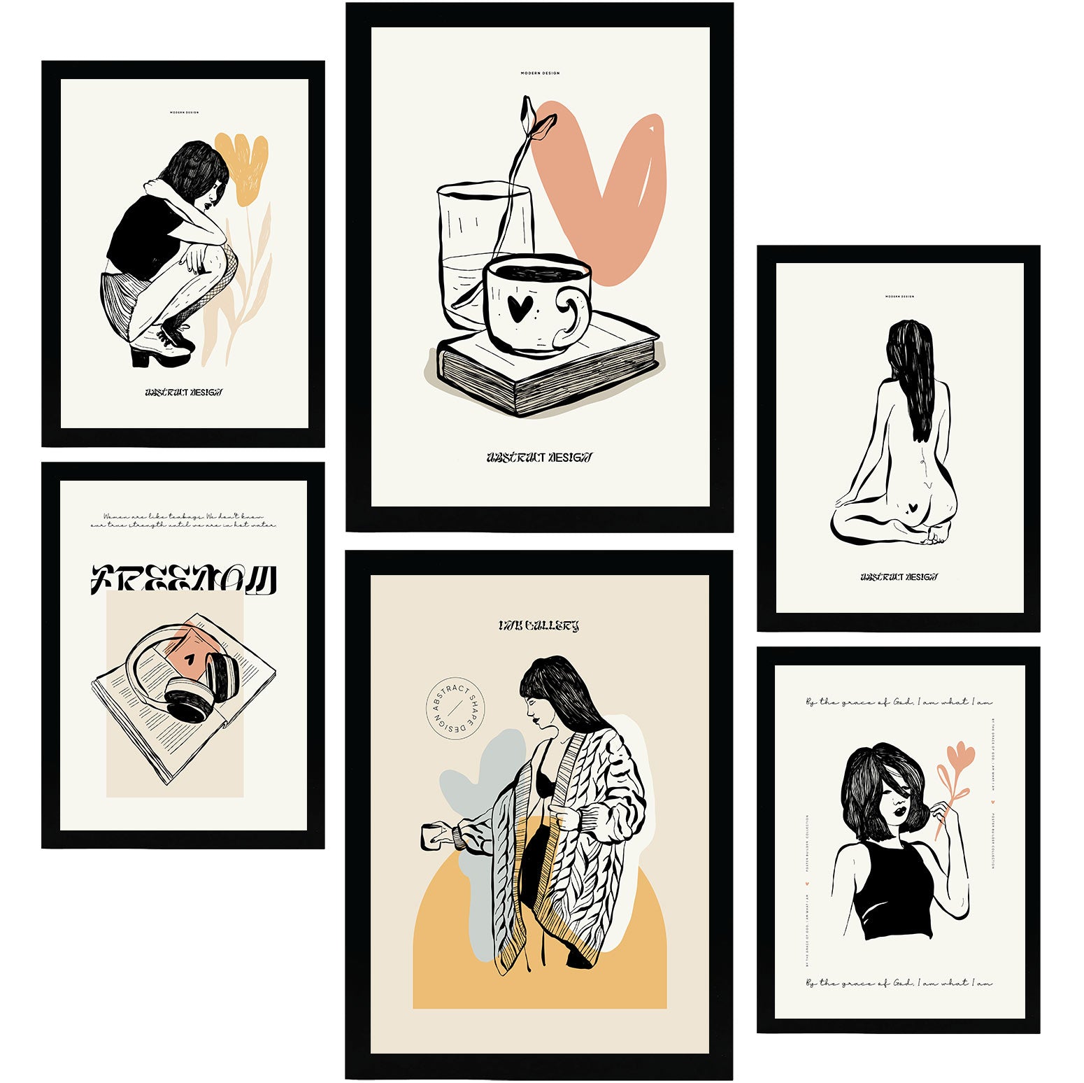 Thick Black Ink Posters. Love.-Artwork-Nacnic-Nacnic Estudio SL