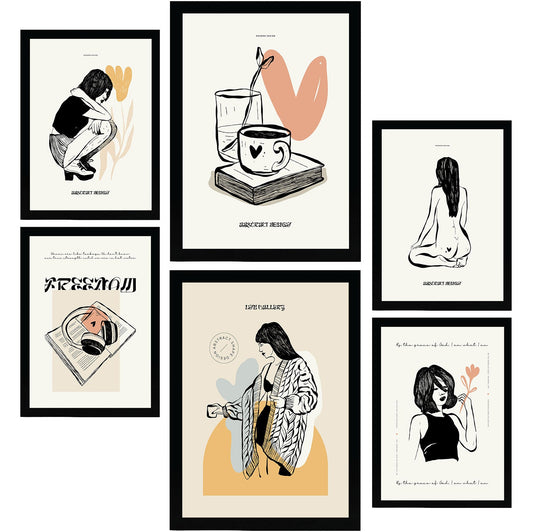 Thick Black Ink Posters. Love.-Artwork-Nacnic-Nacnic Estudio SL