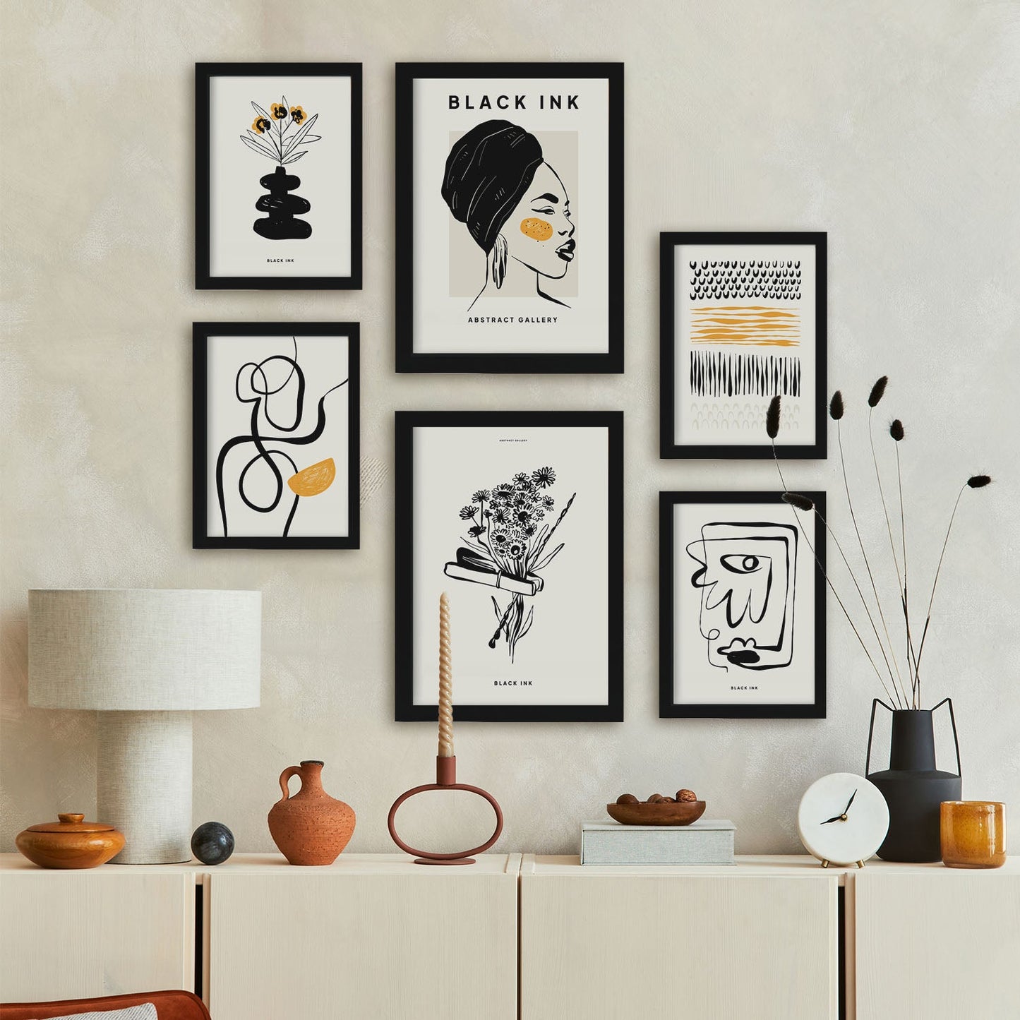 Thick Black Ink Posters. Natural. Artistic and Abstract Aesthetic-Artwork-Nacnic-Nacnic Estudio SL