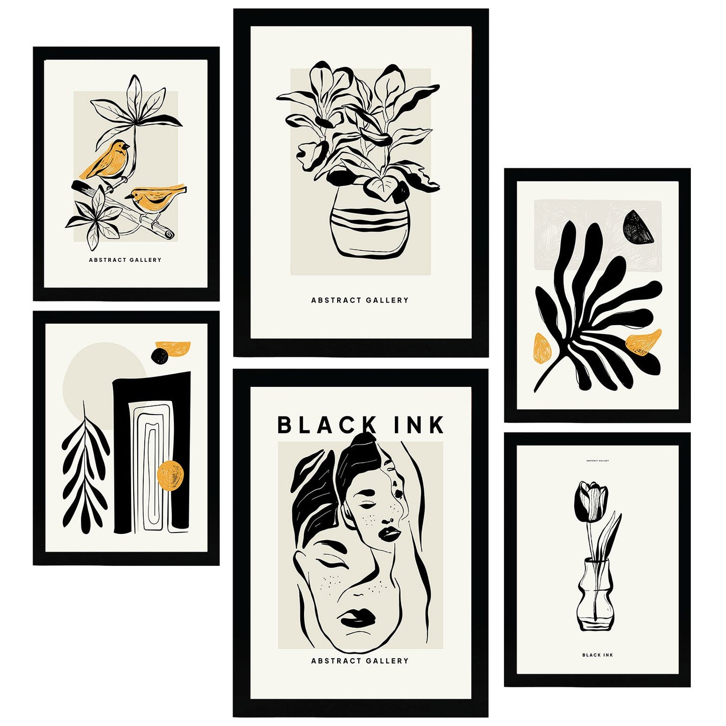 Thick Black Ink Posters. Oriental. Artistic and Abstract Aesthetic-Artwork-Nacnic-Nacnic Estudio SL