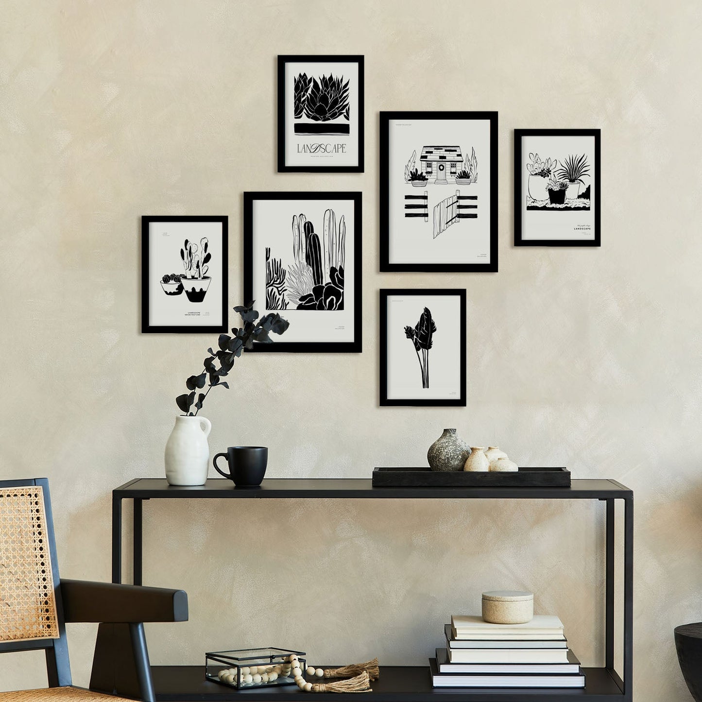 Thick Black Ink Posters. Outback. Desert Inspired Landscapes-Artwork-Nacnic-Nacnic Estudio SL