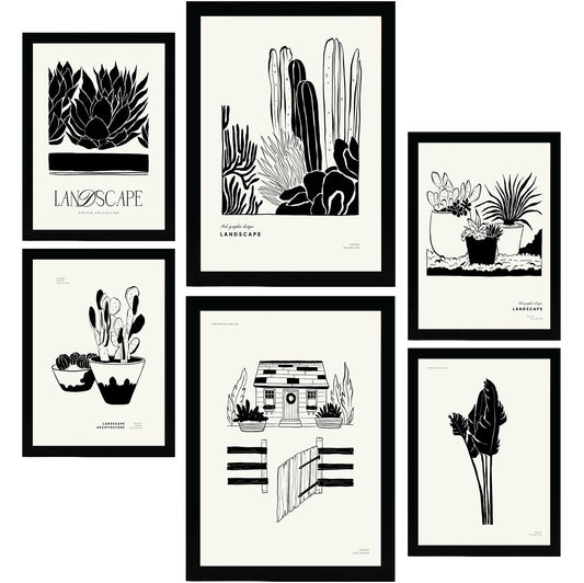 Thick Black Ink Posters. Outback. Desert Inspired Landscapes-Artwork-Nacnic-Nacnic Estudio SL