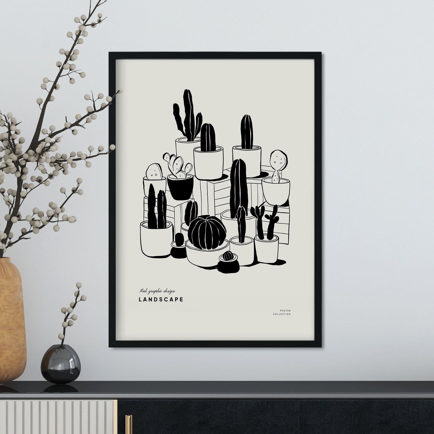 Tiny Potted Cactus-Artwork-Nacnic-Nacnic Estudio SL