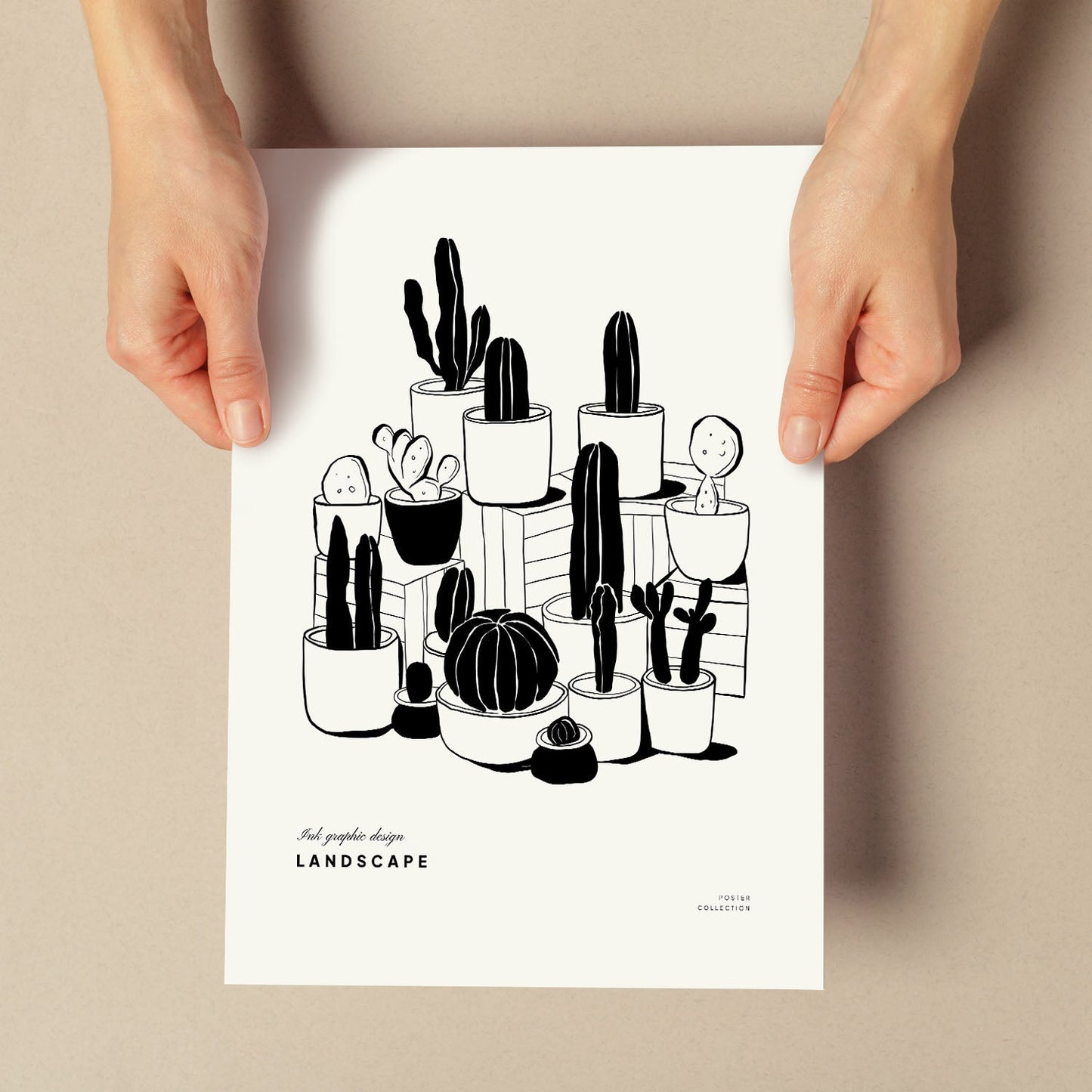 Tiny Potted Cactus-Artwork-Nacnic-Nacnic Estudio SL