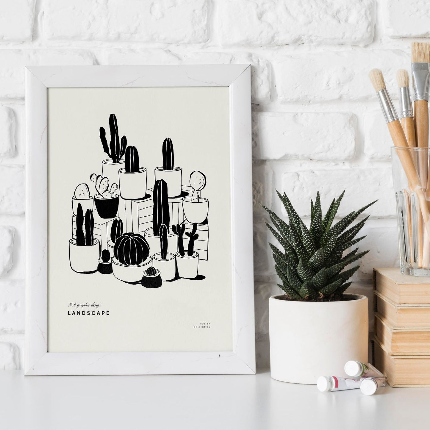 Tiny Potted Cactus-Artwork-Nacnic-Nacnic Estudio SL