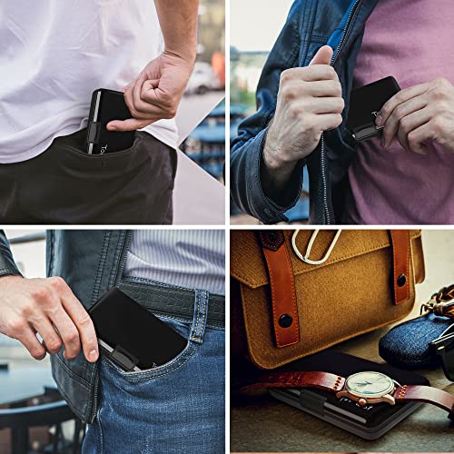 Billetera de Aluminio con Bloqueo RFID y Porta Tarjetas Unisex de Nacnic