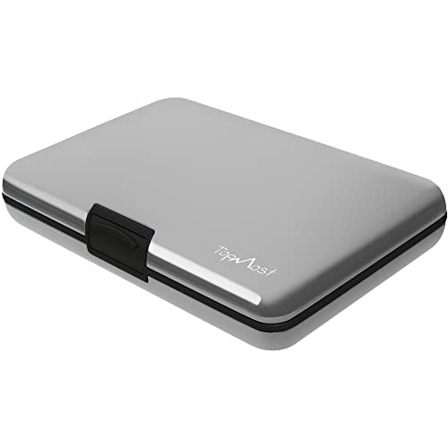Billetera de Aluminio Unisex con Bloqueo RFID y Ranuras para Tarjetas y Billetes - Plateado