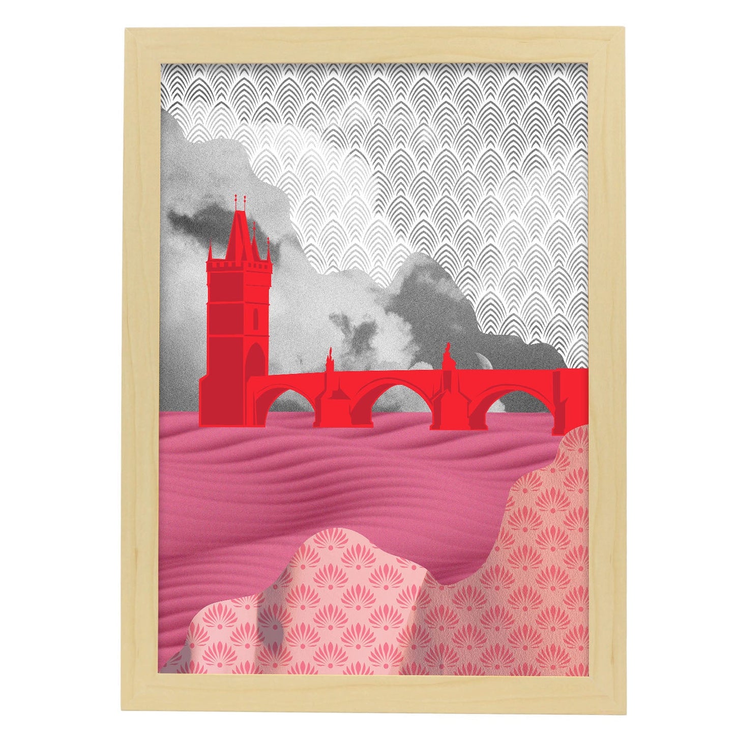 Tower Bridge-Artwork-Nacnic-A3-Marco Madera clara-Nacnic Estudio SL