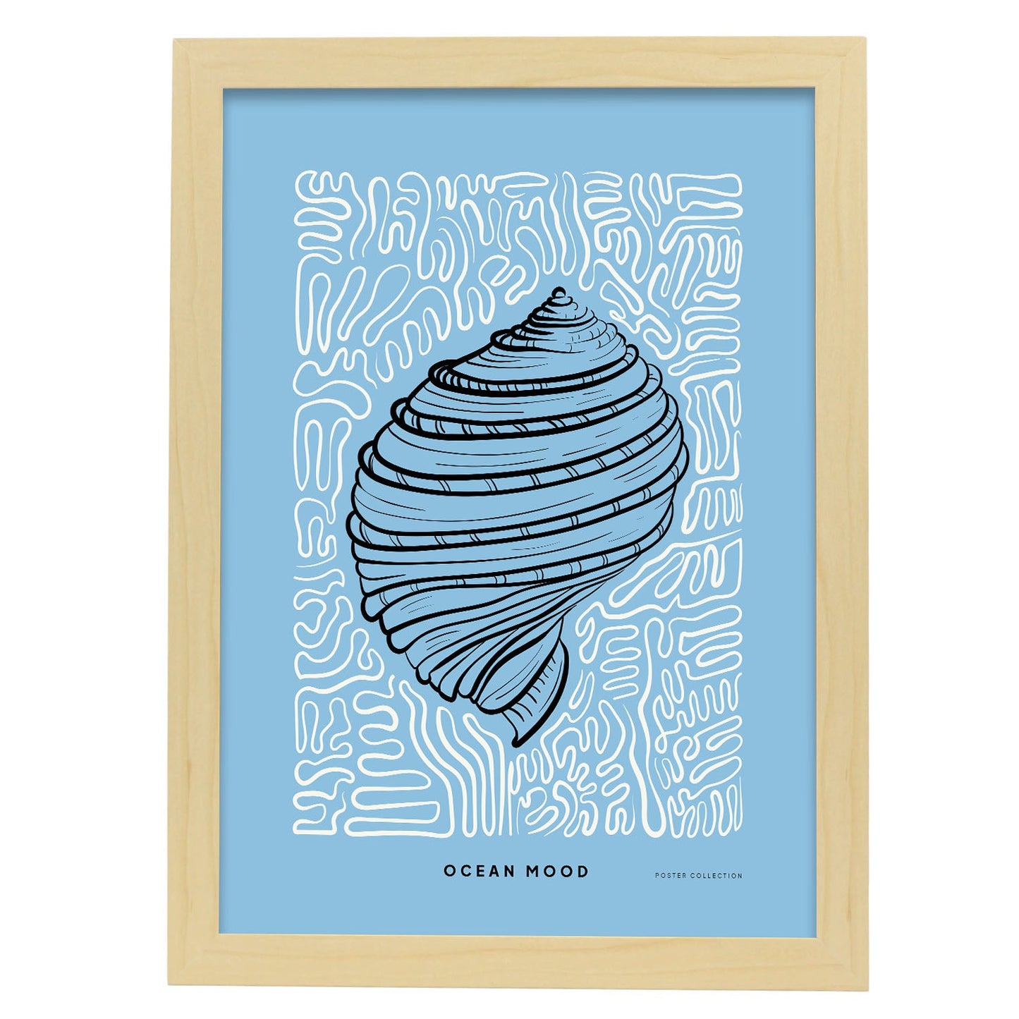 True tulip shell-Artwork-Nacnic-A3-Marco Madera clara-Nacnic Estudio SL