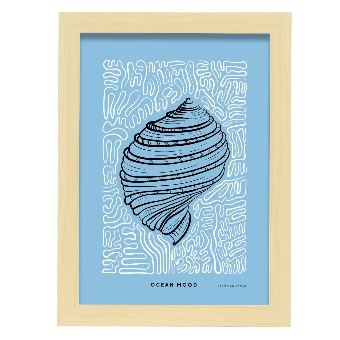 True tulip shell-Artwork-Nacnic-A4-Marco Madera clara-Nacnic Estudio SL