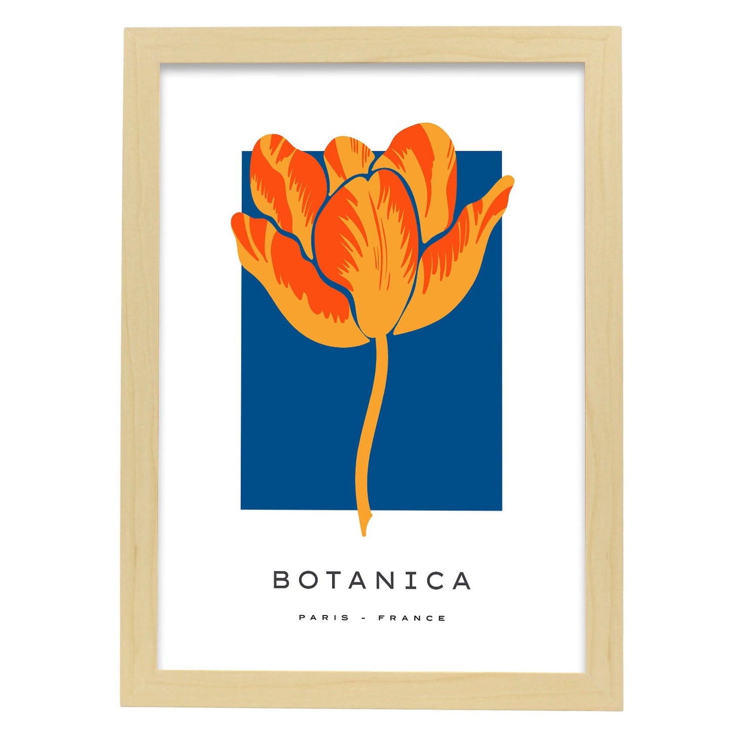 Tulip-Artwork-Nacnic-A3-Marco Madera clara-Nacnic Estudio SL