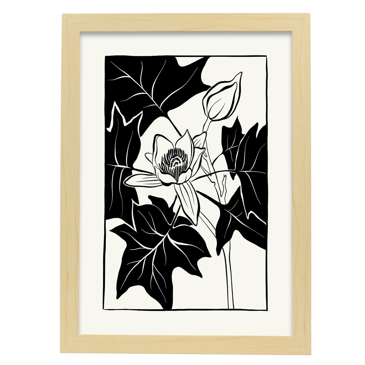 Tulip Poplar-Artwork-Nacnic-A3-Marco Madera clara-Nacnic Estudio SL