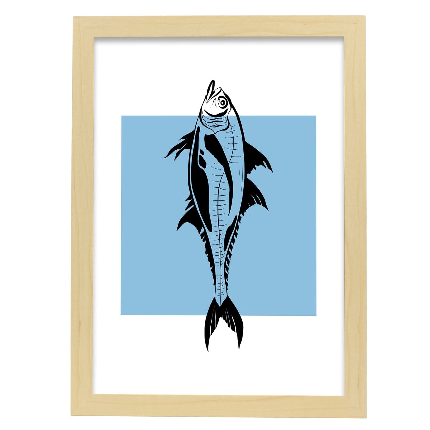 Tuna-Artwork-Nacnic-A3-Marco Madera clara-Nacnic Estudio SL