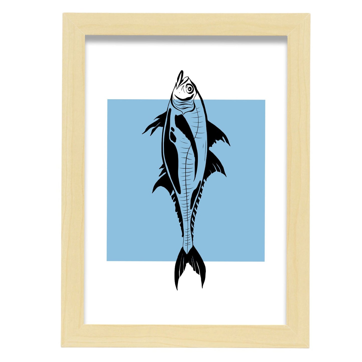 Tuna-Artwork-Nacnic-A4-Marco Madera clara-Nacnic Estudio SL