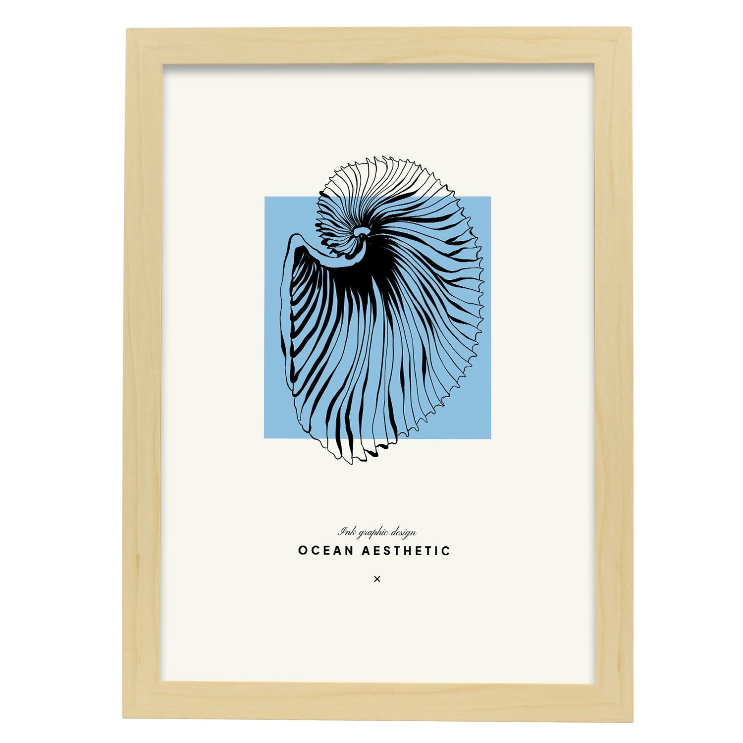 Turkey Wing-Artwork-Nacnic-A3-Marco Madera clara-Nacnic Estudio SL