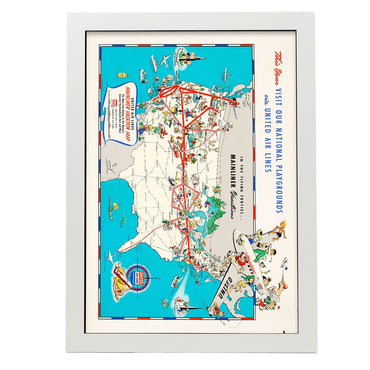 United_Air_Lines_mainliner_vacation_map_-_the_main_line_airway_to_the_nations_greatesst_vacationlands_east_and_west-Artwork-Nacnic-A3-Marco Blanco-Nacnic Estudio SL