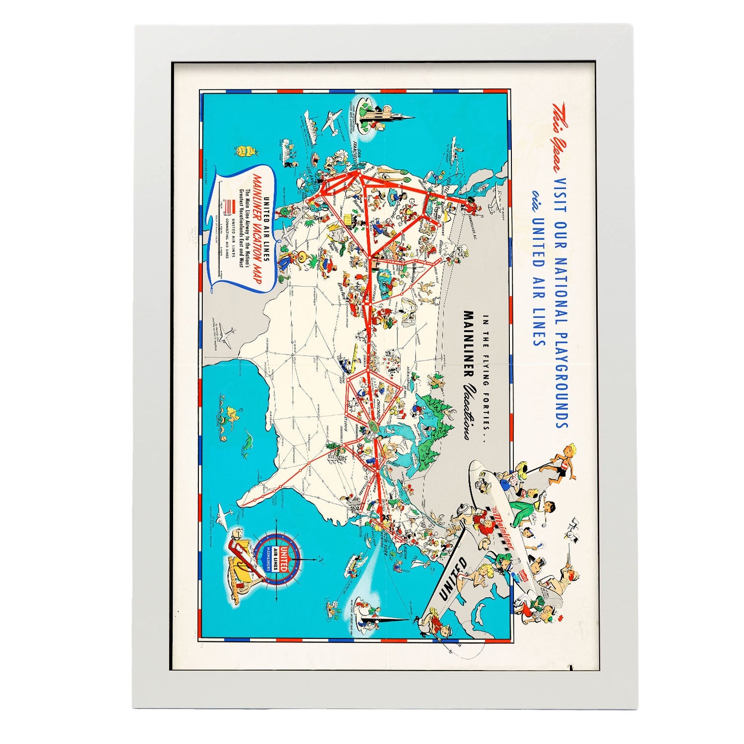 United_Air_Lines_mainliner_vacation_map_-_the_main_line_airway_to_the_nations_greatesst_vacationlands_east_and_west-Artwork-Nacnic-A3-Marco Blanco-Nacnic Estudio SL