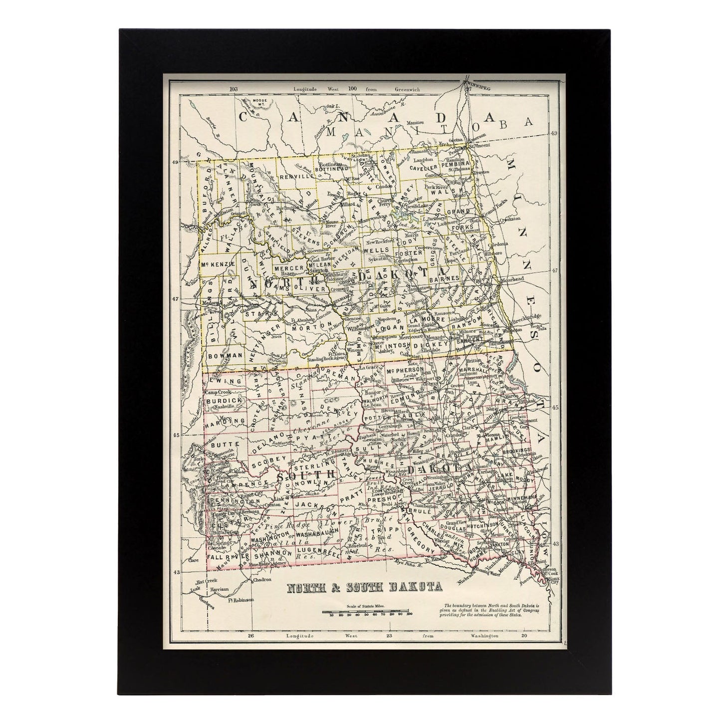 US states012 NorthSouth Dakota-Artwork-Nacnic-A4-Sin marco-Nacnic Estudio SL