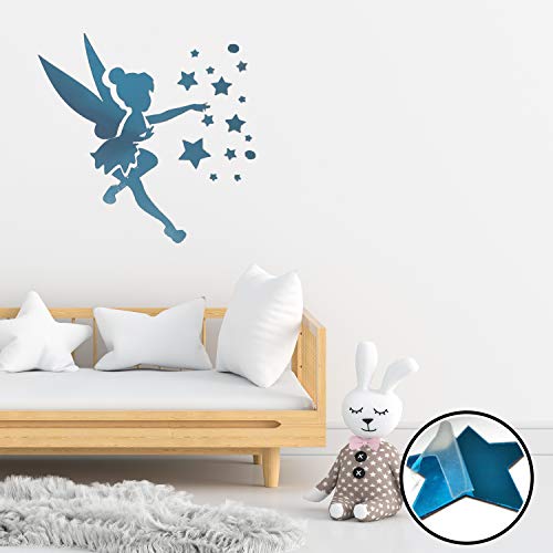 Vinilo decorativo Pegatina de pared Adhesiva Hada para habitaciones Juveniles, zonas comunes...Motivo Hada-Nacnic-Nacnic Estudio SL