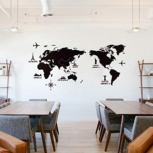Vinilo decorativo Pegatina de pared Adhesiva Mapamundi para dormitorios, habitaciones Juveniles, salónes, oficinas...-Nacnic-Nacnic Estudio SL