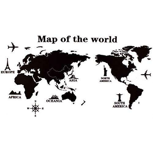 Vinilo decorativo Pegatina de pared Adhesiva Mapamundi para dormitorios, habitaciones Juveniles, salónes, oficinas...-Nacnic-Nacnic Estudio SL