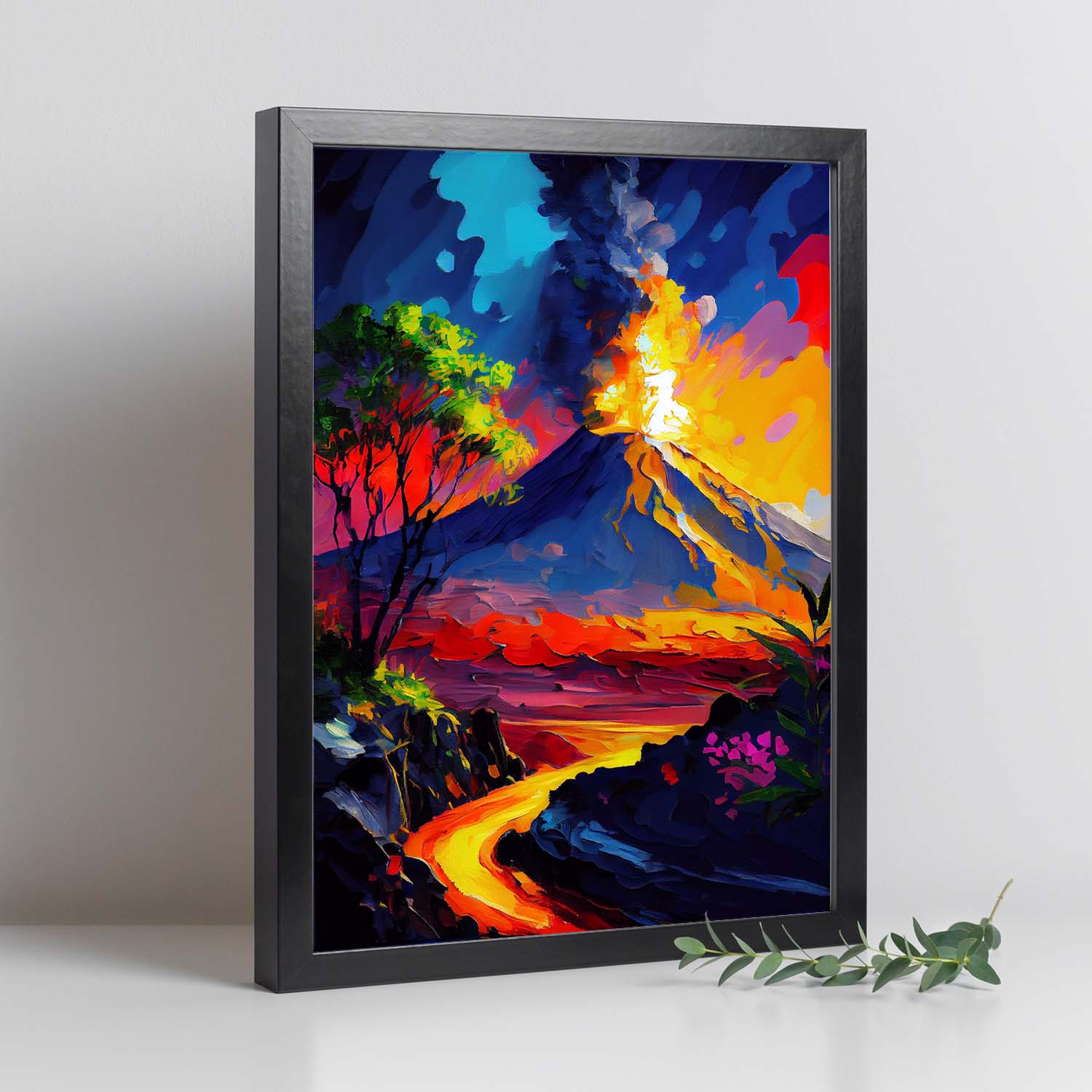 Volcanes Nacnic Hawaii Isla del Parque Nacional de Hawái Haw. Estampados de arte de pared estético para el diseño de dormitorio o sala de estar.-Artwork-Nacnic-Nacnic Estudio SL