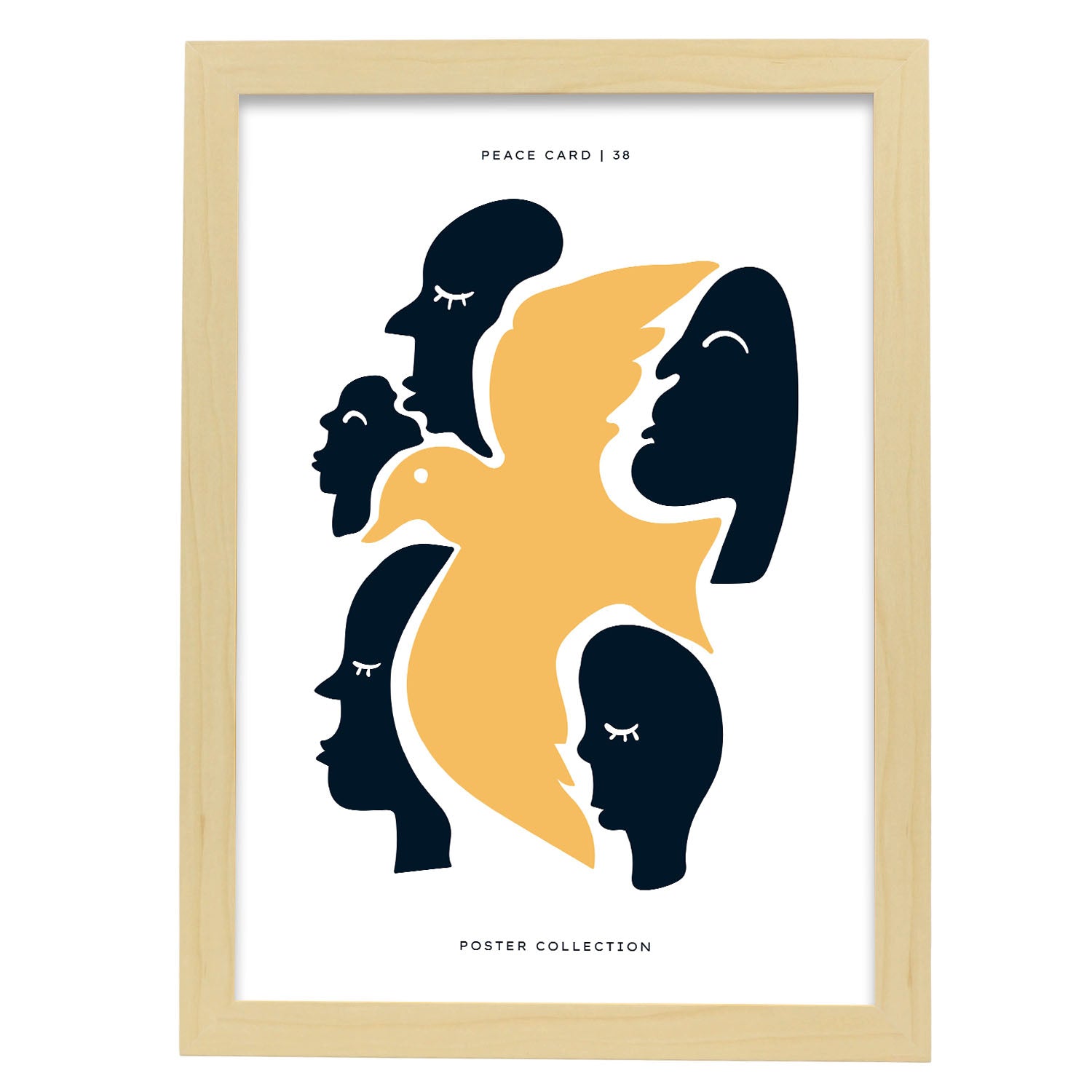 We speak peace-Artwork-Nacnic-A3-Marco Madera clara-Nacnic Estudio SL