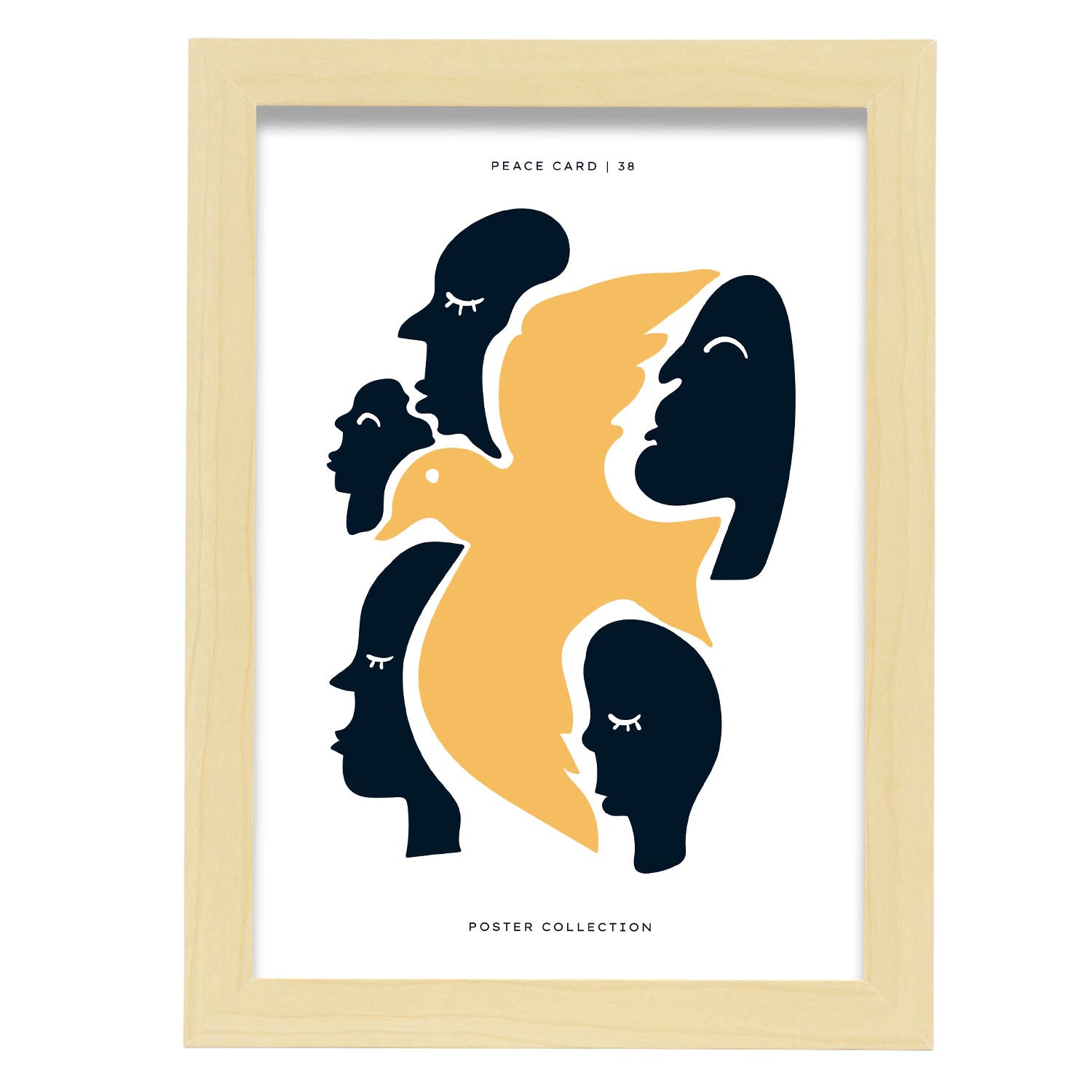 We speak peace-Artwork-Nacnic-A4-Marco Madera clara-Nacnic Estudio SL