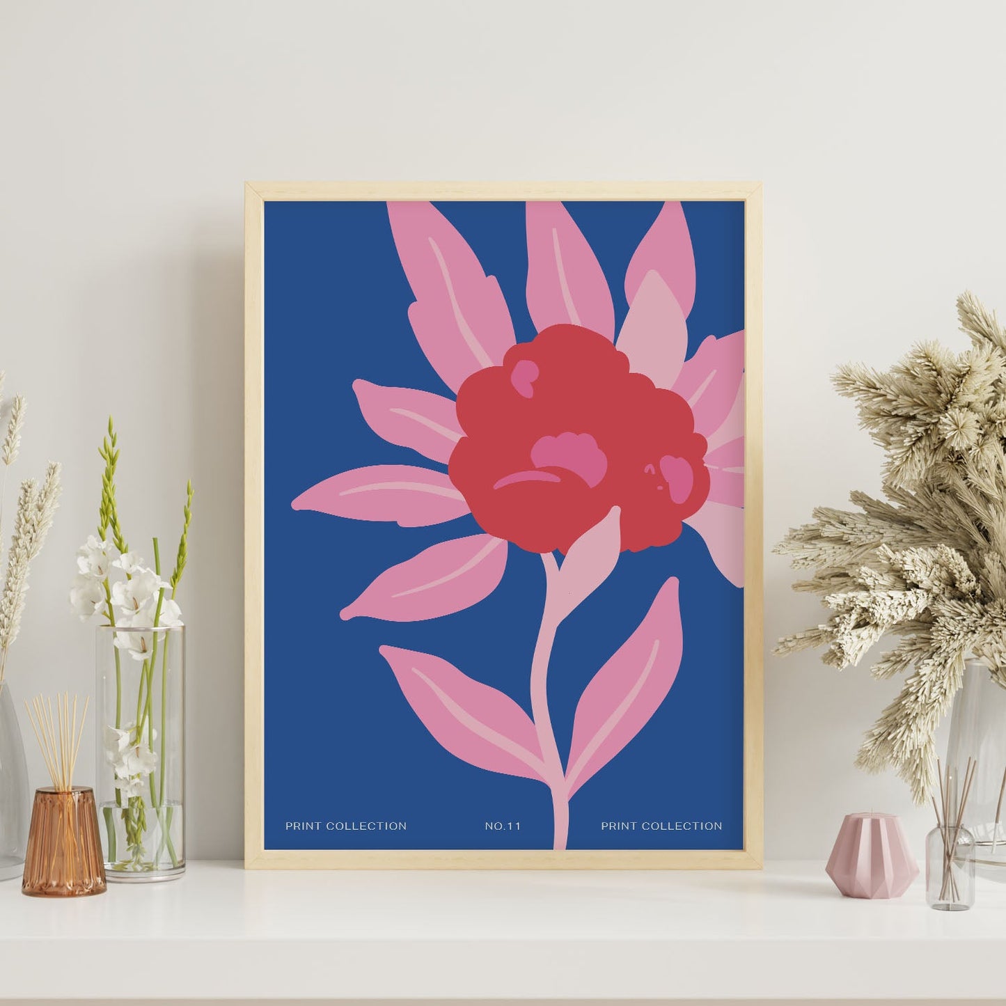 Zinnia Flower-Artwork-Nacnic-Nacnic Estudio SL
