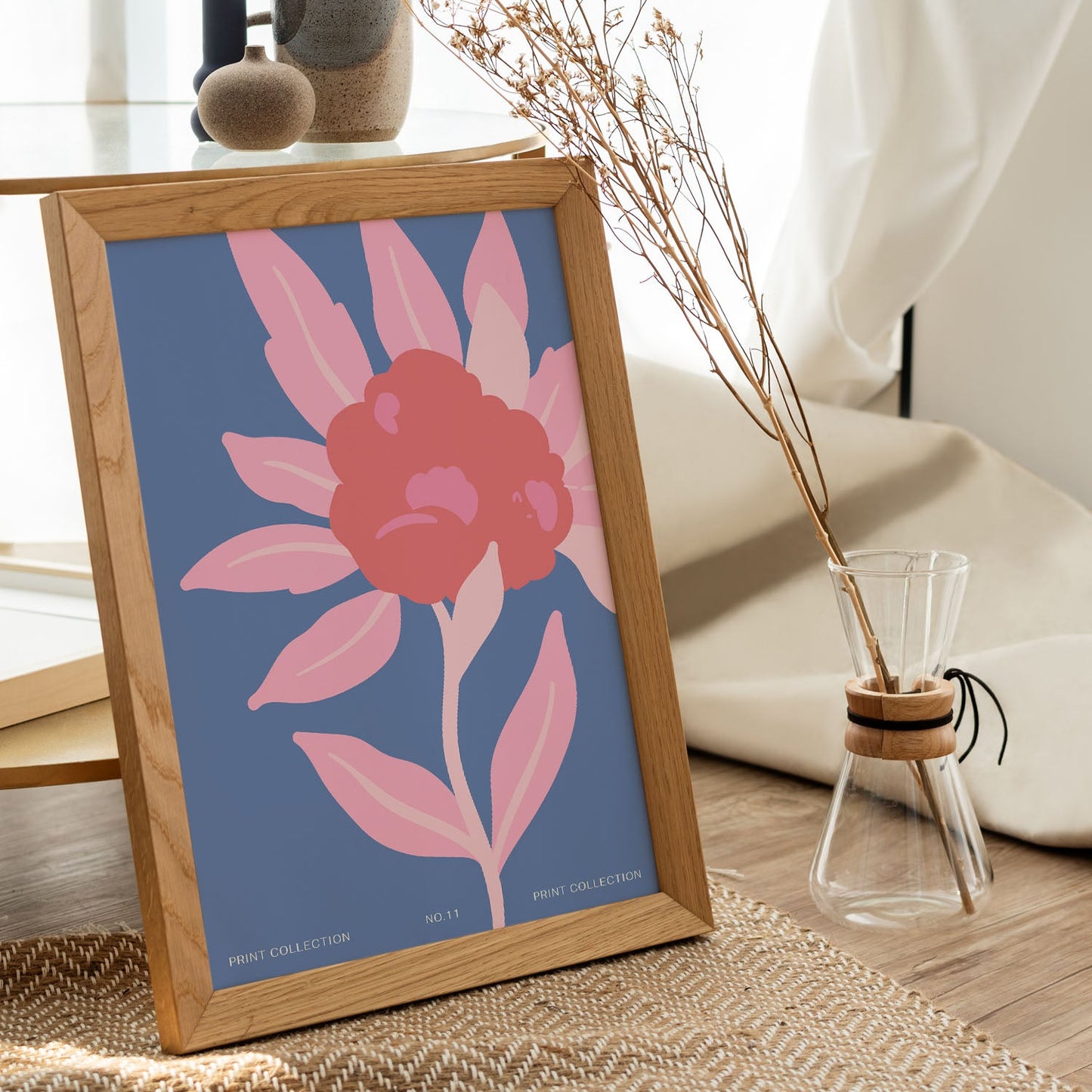 Zinnia Flower-Artwork-Nacnic-Nacnic Estudio SL