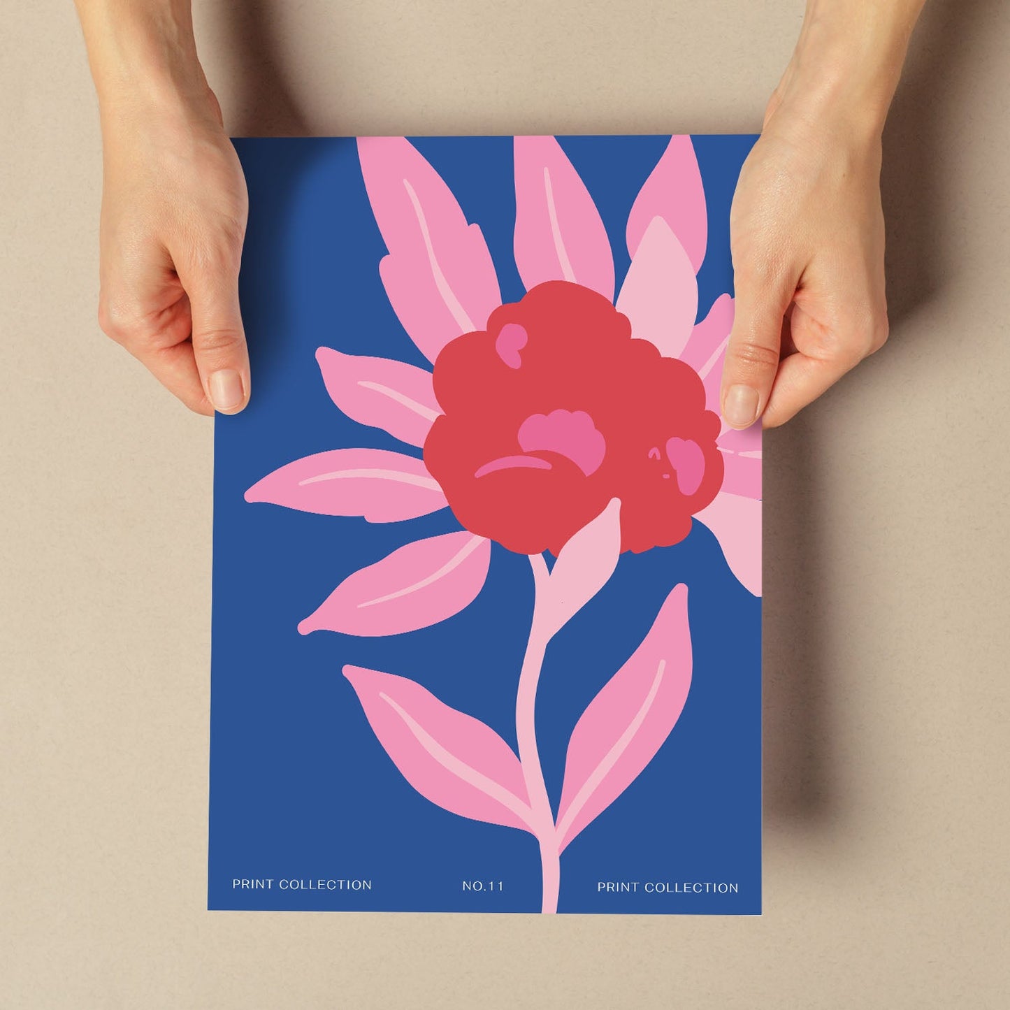 Zinnia Flower-Artwork-Nacnic-Nacnic Estudio SL