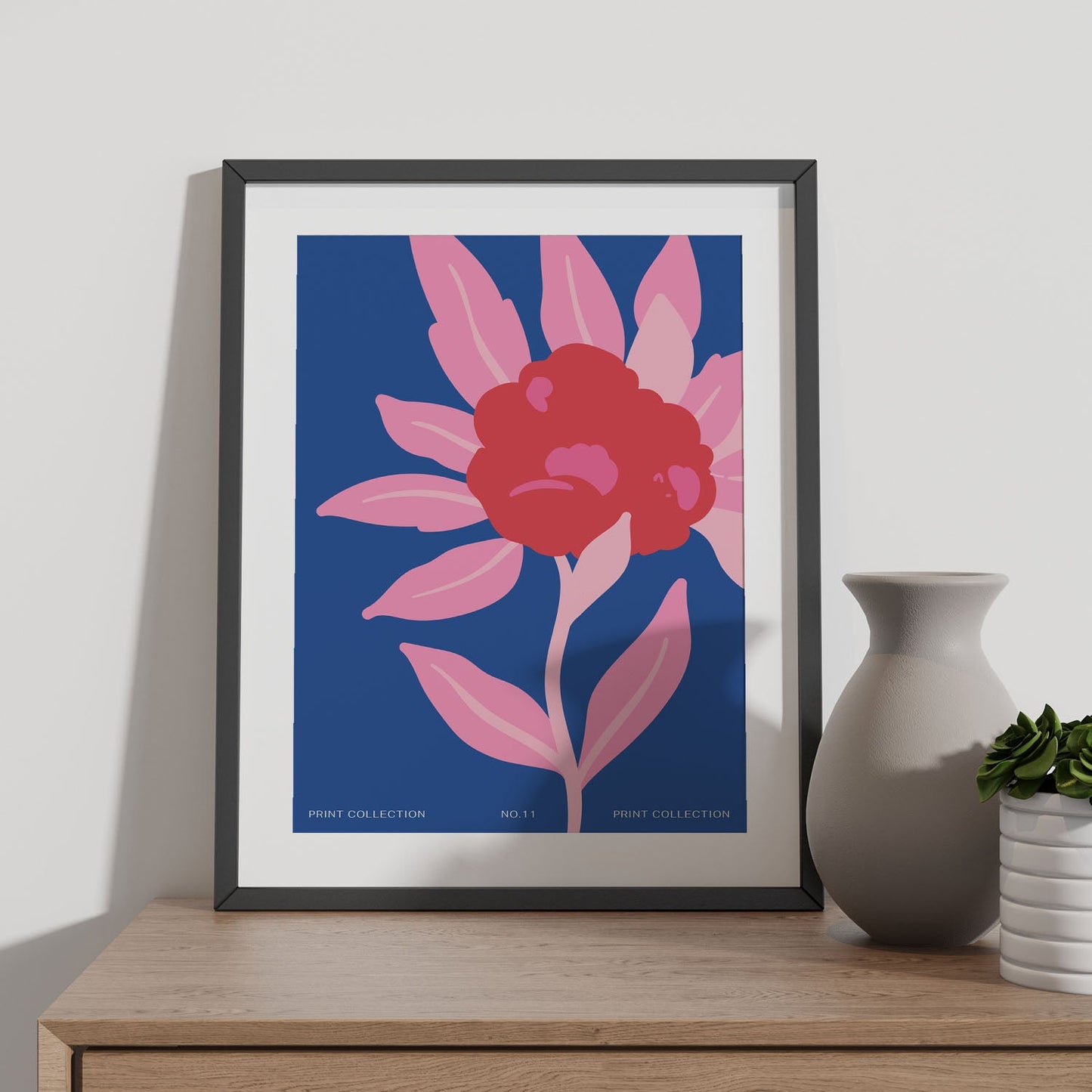 Zinnia Flower-Artwork-Nacnic-Nacnic Estudio SL