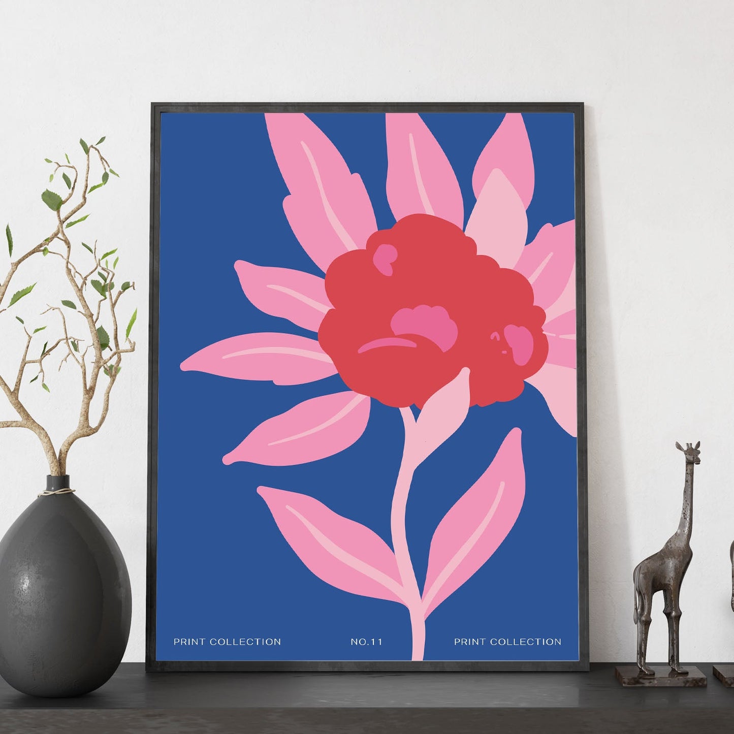 Zinnia Flower-Artwork-Nacnic-Nacnic Estudio SL