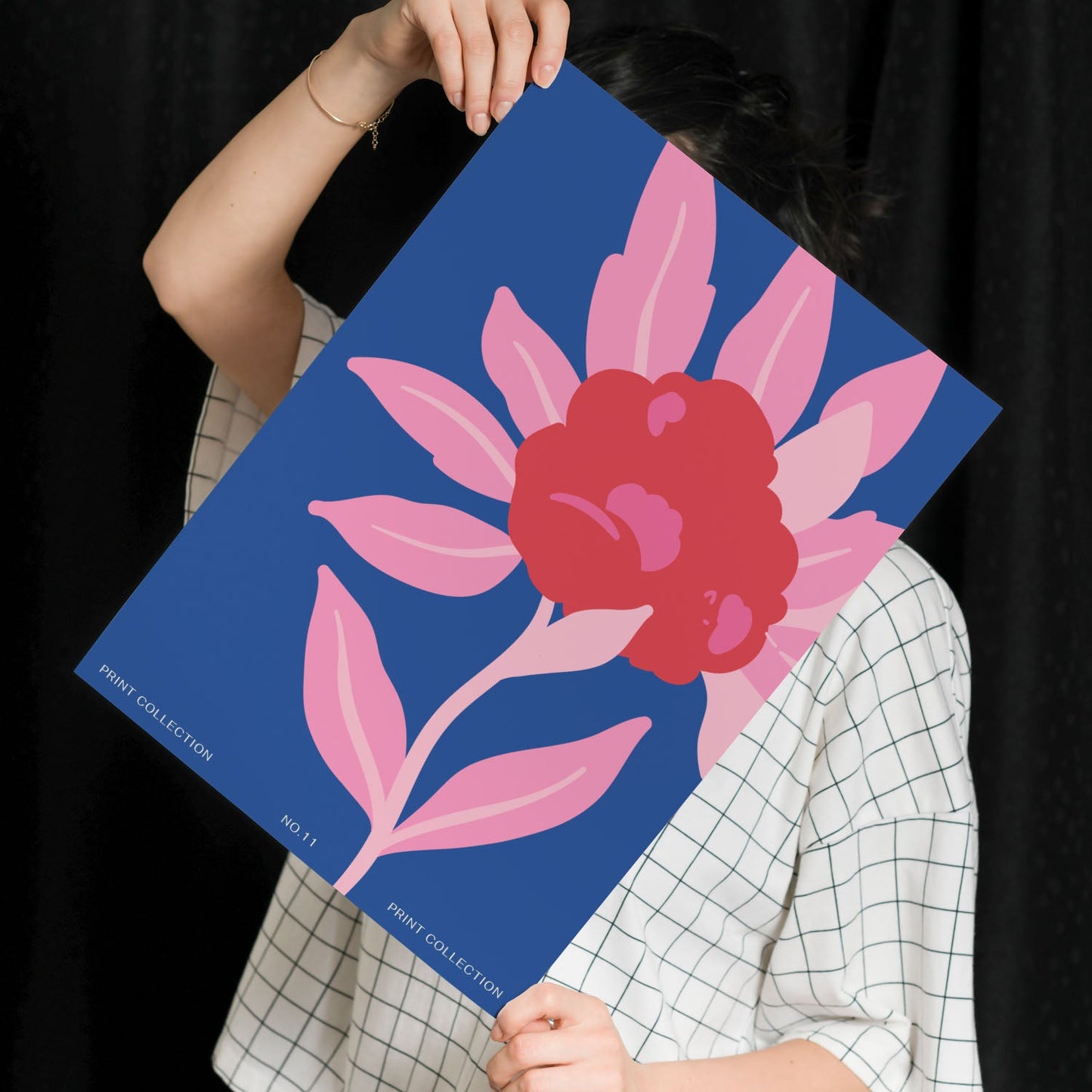 Zinnia Flower-Artwork-Nacnic-Nacnic Estudio SL