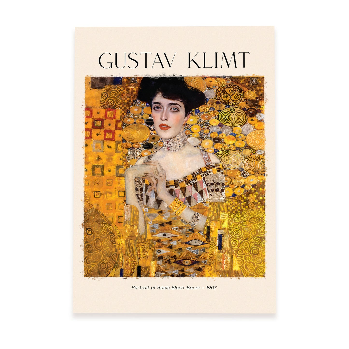 Lámina inspirada en Gustav Klimt del Retrato de Adele