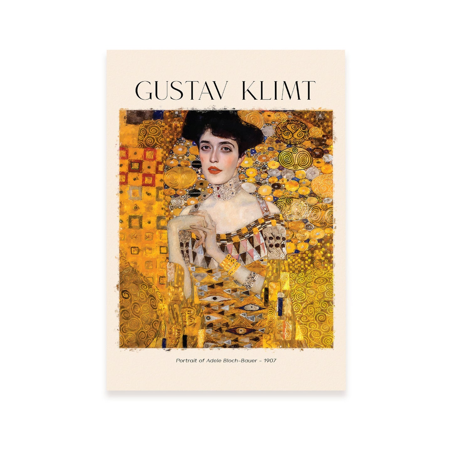 Lámina inspirada en Gustav Klimt del Retrato de Adele