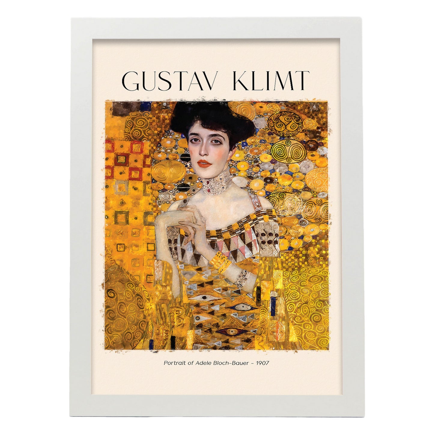 Lámina inspirada en Gustav Klimt del Retrato de Adele
