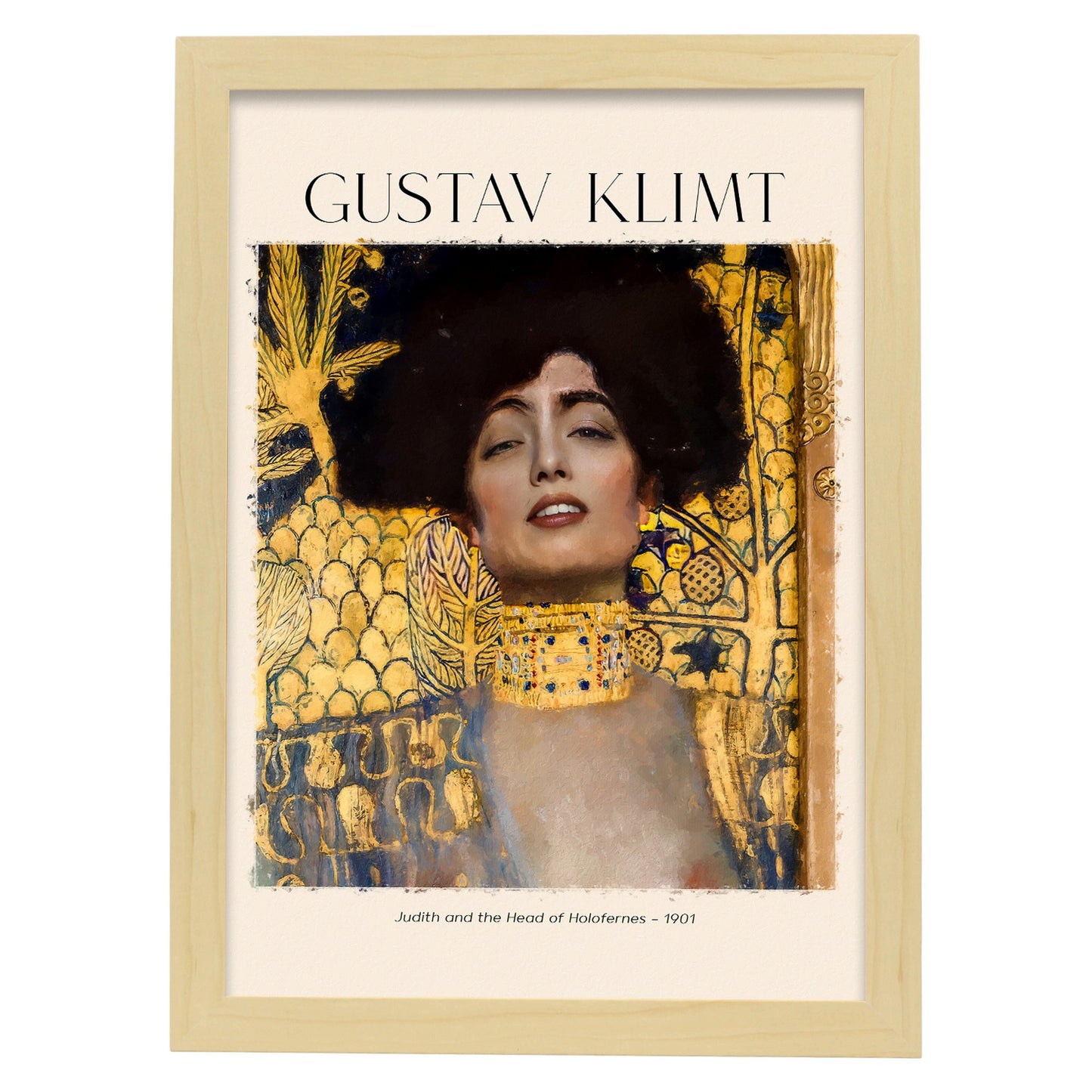 Lámina estampada de arte de pared inspirada en Gustav Klimt
