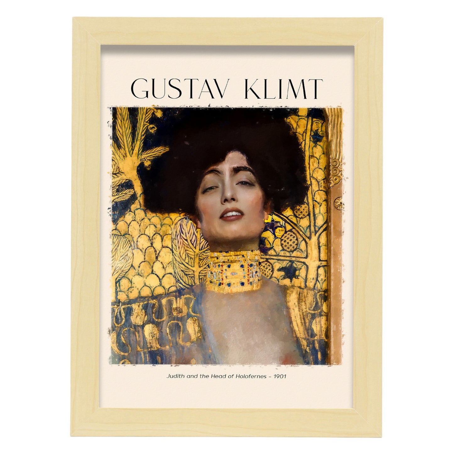 Lámina estampada de arte de pared inspirada en Gustav Klimt