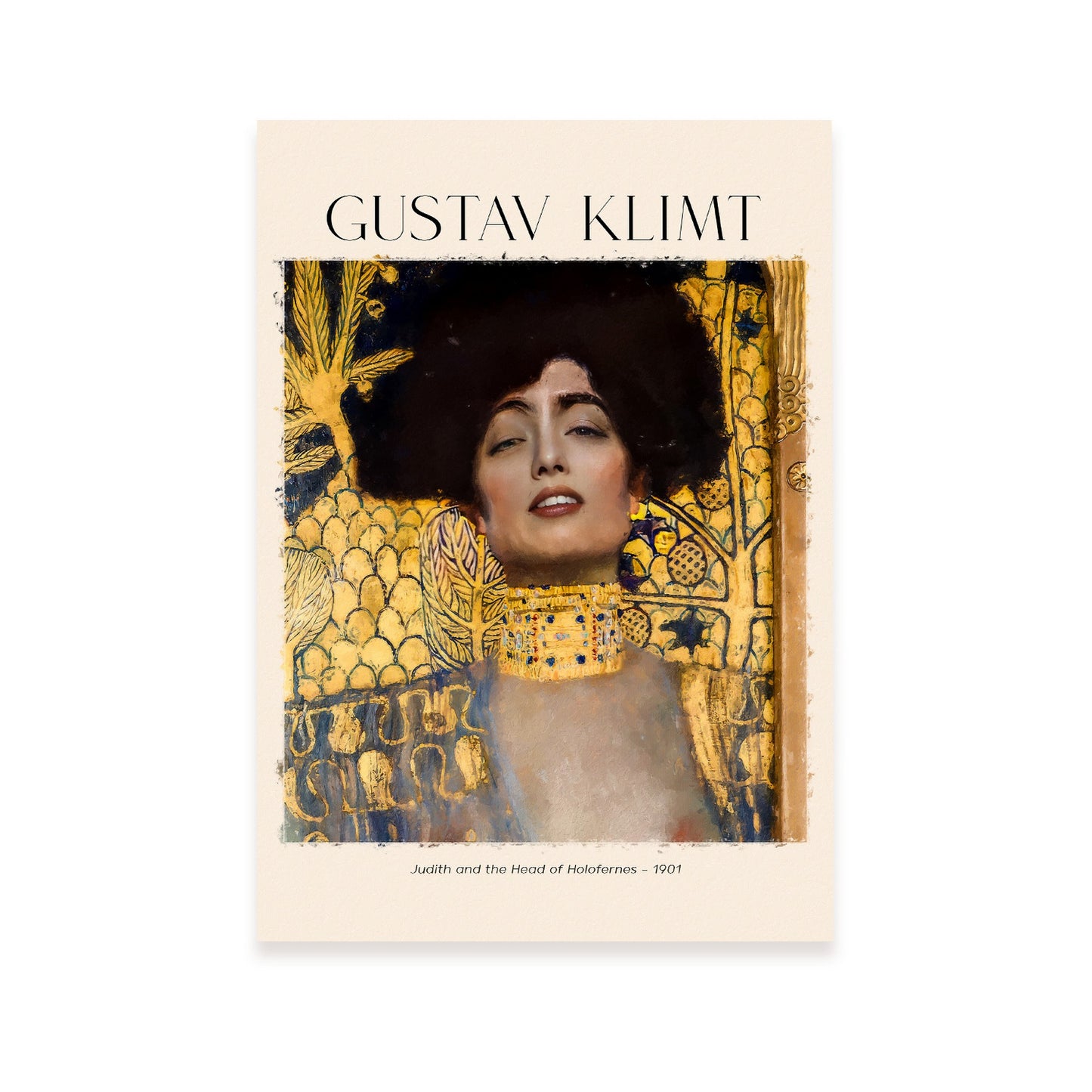 Lámina estampada de arte de pared inspirada en Gustav Klimt