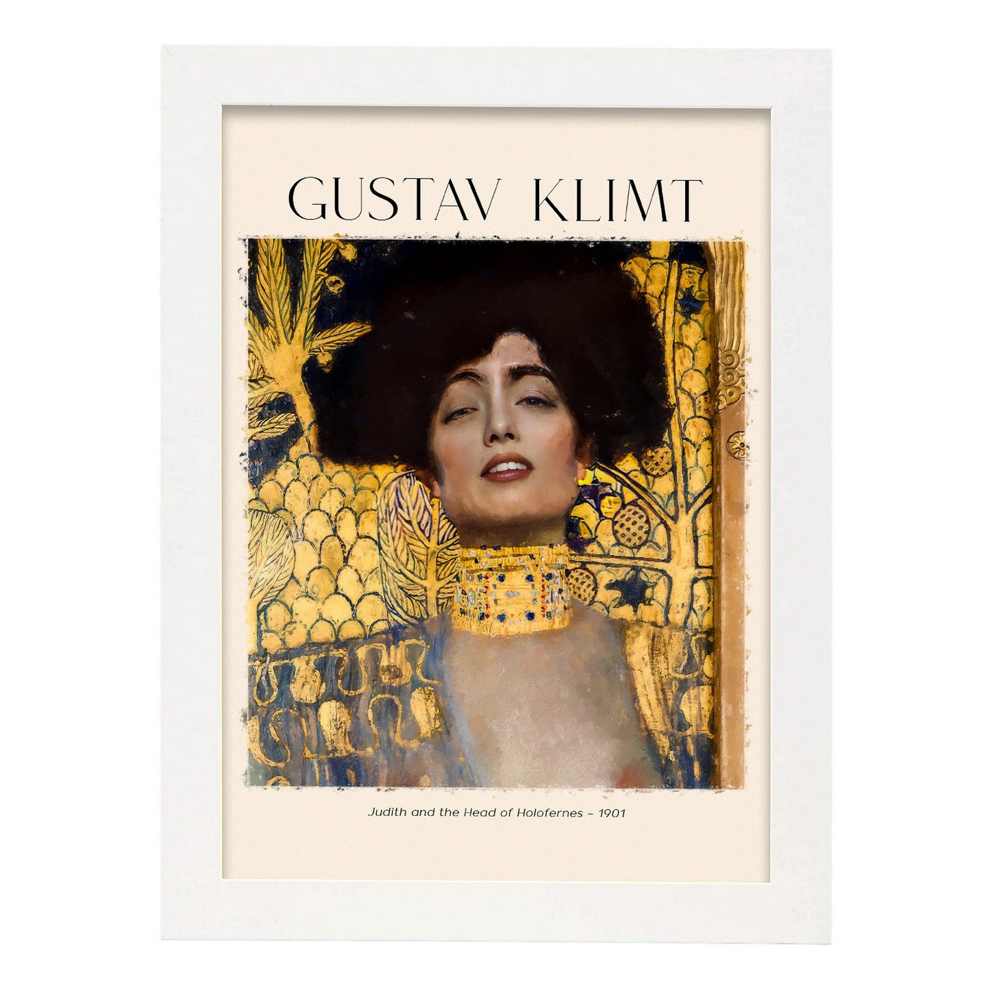 Lámina estampada de arte de pared inspirada en Gustav Klimt